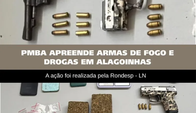 Rondesp Litoral Norte apreende armas e drogas durante ação em Alagoinhas